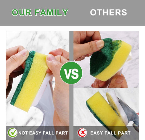 Dish Wand with 7Pack Replacement Dish Wand Sponges,Not Easy Leak Dishwand and Long Lasting Replacement Sponge Heads,Dish Brush Pads Kitchen Cleaning Sets by DYMOLL