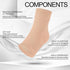 Ankle Brace Compression Sleeves Open Toe Compression Socks 8-15mmHg for Women Men, Beige L/XL
