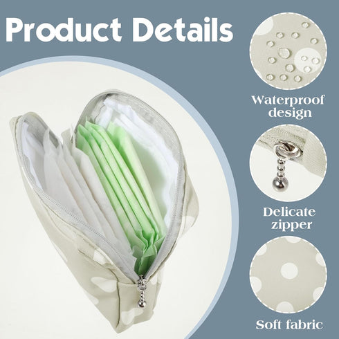 Ymapinc 3Pcs Sanitary Napkin Storage Bag Period Bags for Teen Girls for School Period Pouch Portable Tampon Storage