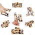 laxizar Hair Claw Clips 8 Pack, Tortoise Barrettes Rectangle Shape, 3 Inch Fashion Clips for Women