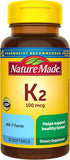 Nature Made Vitamin K2 100 mcg, Healthy Bone Supplements, Vitamin K2 Supplement,