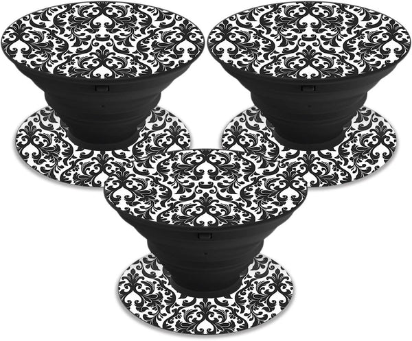 MightySkins Skin for PopSocket - Black Damask | Unique Vinyl Decal Wrap Cover | Easy to Apply, Remove, Change Styles |