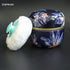 Topwon Powder Case with Puff, 3.15" BPA Free, Fluffy Plush Container, Baby Women's Body Loose Dusting Powder Box, Blue
