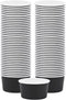 Coppetta 8-Ounce Dessert Cups, 50 Disposable Ice Cream Cups, Sturdy Black Paper Frozen Yogurt Bowls, Lids Sold