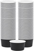 Coppetta 8-Ounce Dessert Cups, 50 Disposable Ice Cream Cups, Sturdy Black Paper Frozen Yogurt Bowls, Lids Sold
