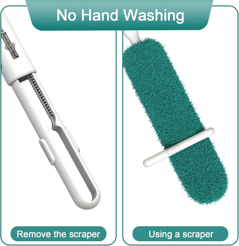 Microfiber Duster, Washable Dusters with Reusable Microfiber Head, Feather Duster for Cleaning Cobweb, Blinds,