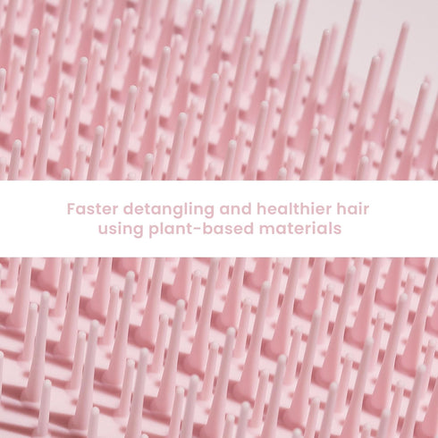 Tangle Teezer Plant-Based Ultimate Detangler Brush, Dry & Wet Hair Brush, Eliminates Knots & Reduces Breakage for All Hair Types, Marshmallow Pink