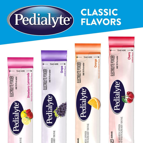Pedialyte Electrolyte Powder Packets, Strawberry Lemonade, Hydration Drink, 18 Single-Serving Packets