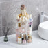 SUNFICON 360 Rotation Makeup Organizer, Crystal Clear Acrylic Cosmetic Storage Holder for Bathroom and Vanity