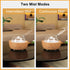 kakoda 200mlwith 3Pcs Glass Essential Oil Diffusers for Home, Wood Grain Base Humidifier, Decorative Bedroom