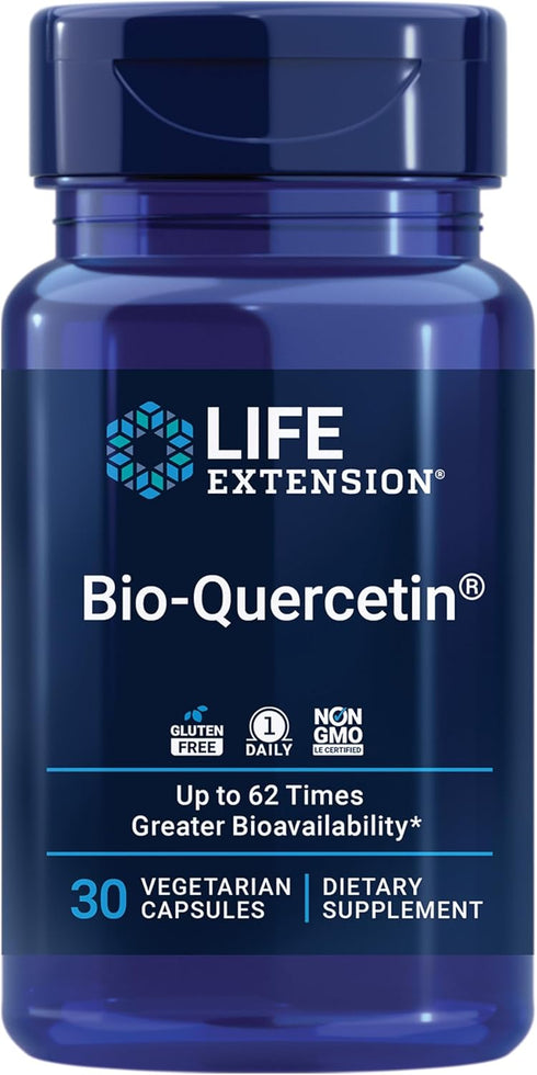 Life Extension Bio-Quercetin, 30 Vegetarian Capsules, Supports Immune & Heart Health, Potent Antioxidant