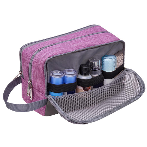 Water Resistant Toiletry Bag for Men/Women, Hanging Dopp Kit, Small Shaving Bag for Traveling (purple)