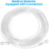 Oxygen Tubing - High Flow Extension Tube, Transparent Crush Resistant with Connectors - 5 Foot - Pack of 3 Tubes