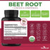 ForestLeaf Beet Root Capsules, 1000mg 20:1 Extract with Ginger and Grape Seed, Supports Blood Flow and Energy (120