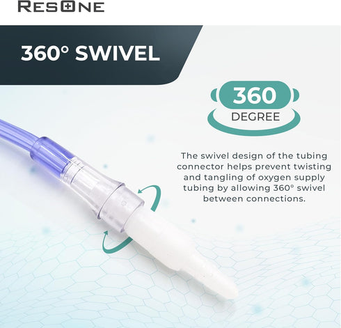 Oxygen Tubing Swivel Connectors 10-Pack, Nasal Cannula Hose Tube Connectors for Oxygen Line Splitter