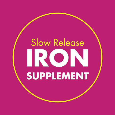 Slow Fe 45mg Iron Supplement for Iron Deficiency, High Potency, Easy to Swallow Tablets - 30 Count