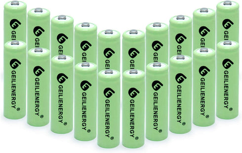 AA Ni-MH 600mAh 1.2V Rechargeable Solar Light Batteries, 20 Pcs for Outdoor Lamps