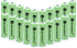AA Ni-MH 600mAh 1.2V Rechargeable Solar Light Batteries, 20 Pcs for Outdoor Lamps