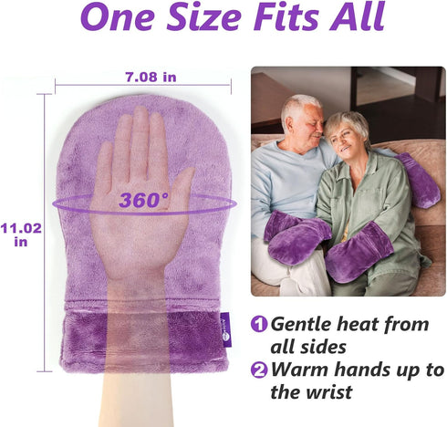 Heated Mitts for Arthritis, Microwavable Hand Warmer for Stiff Joints, Trigger Finger, Warm Therapy Mittens Unscented