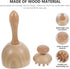 Set 2pcs ARTIBETTER Wooden Torch Octopus Massage Tool for Neck and Shoulder Muscle Relaxation, Manual Back and Scalp