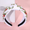 NVENF Strawberry Headbands, Jeweled Rhinestone Knotted Headband for Women, Tropical Beach Accessory (Strawberry A-White)
