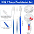 20pcs Disposable Toothbrushes with Toothpaste - 5 Colors