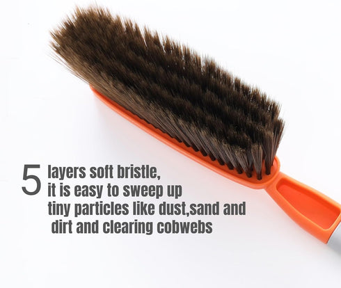 kagyuan 3 Pack 15" Remover(3color) Hand Broom Brush,Soft Bristle Cleaning Brush,Crumb Debris Sweeping Brush,Dusting