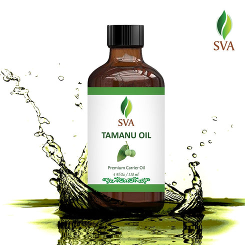 SVA Tamanu Oil - 4 Fl Oz – 100% Natural Cold Pressed Tamanu Oil for Face, Skin Care, Hair Care, Scalp Massage & Body