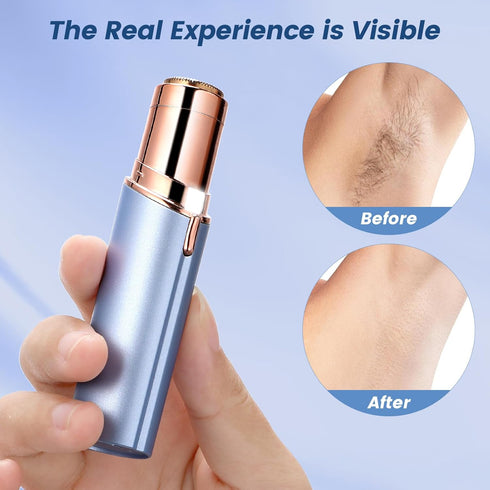 Mini Electric Facial Hair Remover for Women, USB Rechargeable Razor for Lips, Chin, Armpit, and Peach Fuzz