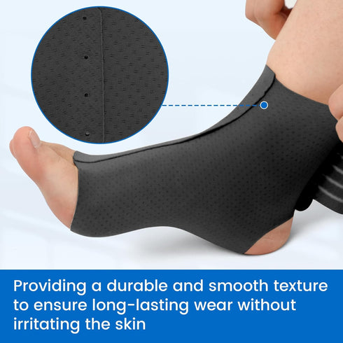 Velpeau Foot & Ankle Support Brace Compression Sleeve with Adjustable Strap, Elastic Wrap for Plantar Fasciitis