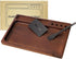 Black Walnut Rolling Tray 11"x7" with Cleaning Brush and Scoop Card, Accessories for Rolling Papers and Grinders