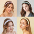 Wecoe 12pcs Headbands for Women, Plain Flower Floral Checked Printed Y2K Summer Headbands for Girls