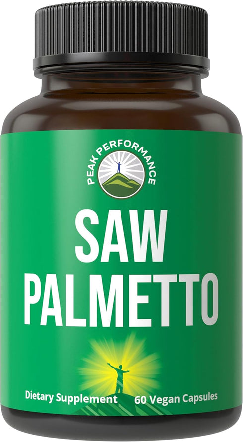 Peak Performance Saw Palmetto Capsules for Men and Women, 1000mg All Natural DHT Blocker Supplement