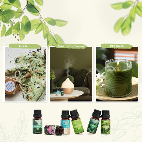 SALKING Nature Fragrance Oils, Premium Essential Oil for Diffuser, Gift Set for Soap Candle Making