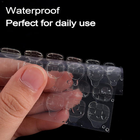 Laza 1200 Pcs Thin Breathable Adhesive Tabs - Fake Nail Glue Sticker (50 Sheets, Germany Jelly Gel)