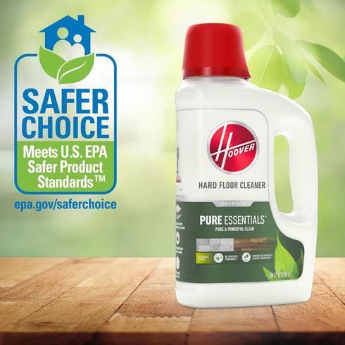 Hoover 64 oz Pure Essentials Hard Floor Cleaner Solution, for Sealed Hard Floors, Botanical Citrus Scent Cleaning