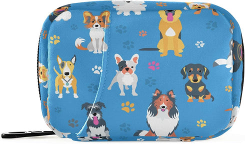 Ollabaky Cute Dogs Pill Organizer Case, Portable Weekly Pill Box Bag Container 7