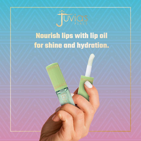 Juvia's Place Magic Lip Oil Honeydew, Hydrating Plumper Lipgloss for Dry Lips, Vitamin E Fruit Extract