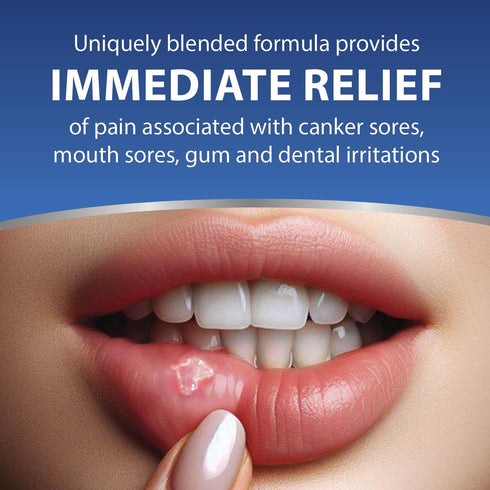 Zilactin-B Fast Acting Oral Pain Relief Gel for Canker Sores, Mouth Sores, and Gum Irritations