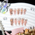 Stiletto Press on Nails, Pink Ballet Almond Nails with Diamond Camellia Designs, 10pcs Handmade Acrylic Fake Nails