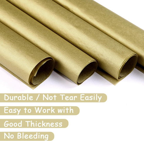 KESOTE Gold Tissue Paper for Gift Bags, 14" x 20" Wrapping Paper Bulk Tissue Paper for Crafts, Packaging, Gift Wrap, Floral, Holidays - 60 Sheets by Kesote