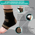 Ankle Brace for Men and Women, Copper Infused Compression Sleeve for Sprained Ankle, Plantar Fasciitis, Foot Pain Relief