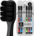 Soft Toothbrushes for Adults - Black Charcoal Toothbrush Ultra Soft for Sensitive