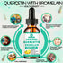 Quercetin with Bromelain Liquid Drops - 1000mg Quercetin & 500mg Bromelain, 7-in-1 Immune Complex for Respiratory Health