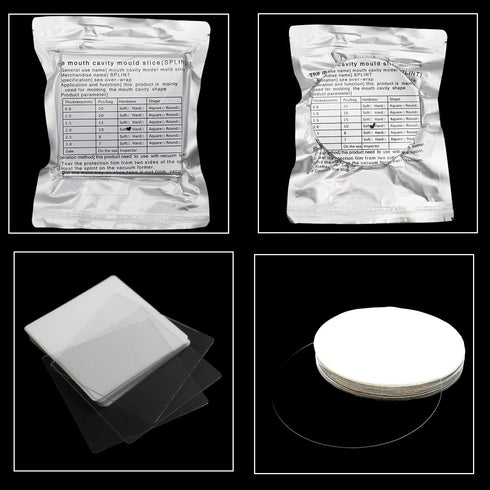 Lab Orthodontic Splint Retainer Slice, Vacuum Forming Sheet, Soft Hard Square Round Shape Thermoforming Material (3.0mm