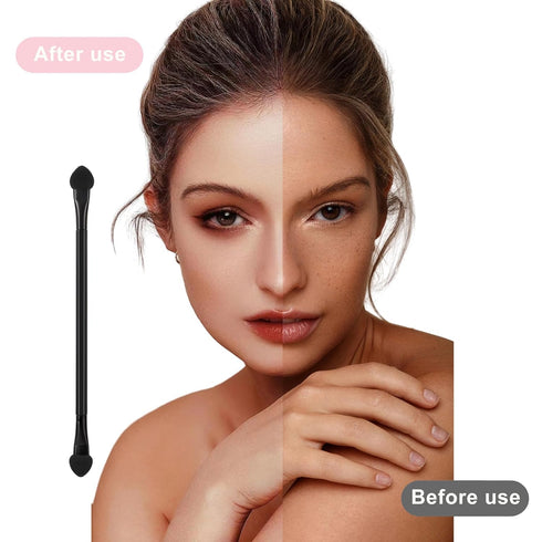 30 PCS Professional Disposable Dual Side Sponge Eyeshadow Brushes, Double Head Applicator Cosmetic Tools