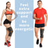 CAMBIVO Knee Compression Sleeve - 2 Pack Knee Brace for Men and Women, Large, Orange for Sports