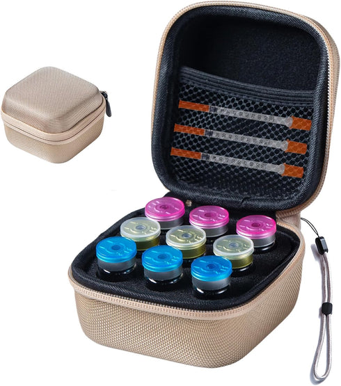JFGLORIX Insulin Fridge Holder Storage Case Insulin Vial Protector Holder peptide storage case