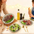 VIVAVENTURE 50PCS 9" 10.5" Oval Disposable Paper Plates, x Everyday Disposable Plates, Floral Dinner Plate