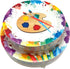 Oojami 100 Count Paper Plates - 50-9" Dinner and 50-7" Dessert Plates with Artist Theme